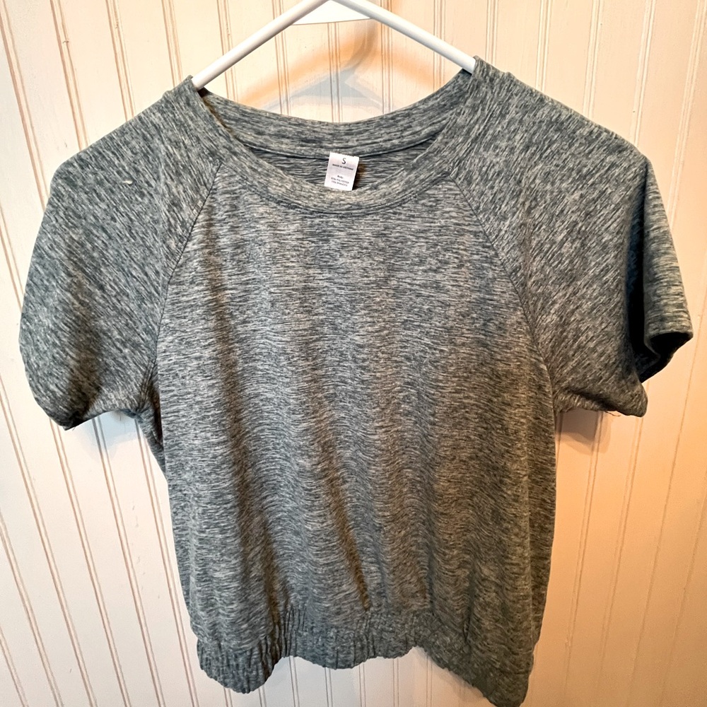 Velocity Heather Teal Short Sleeve Top